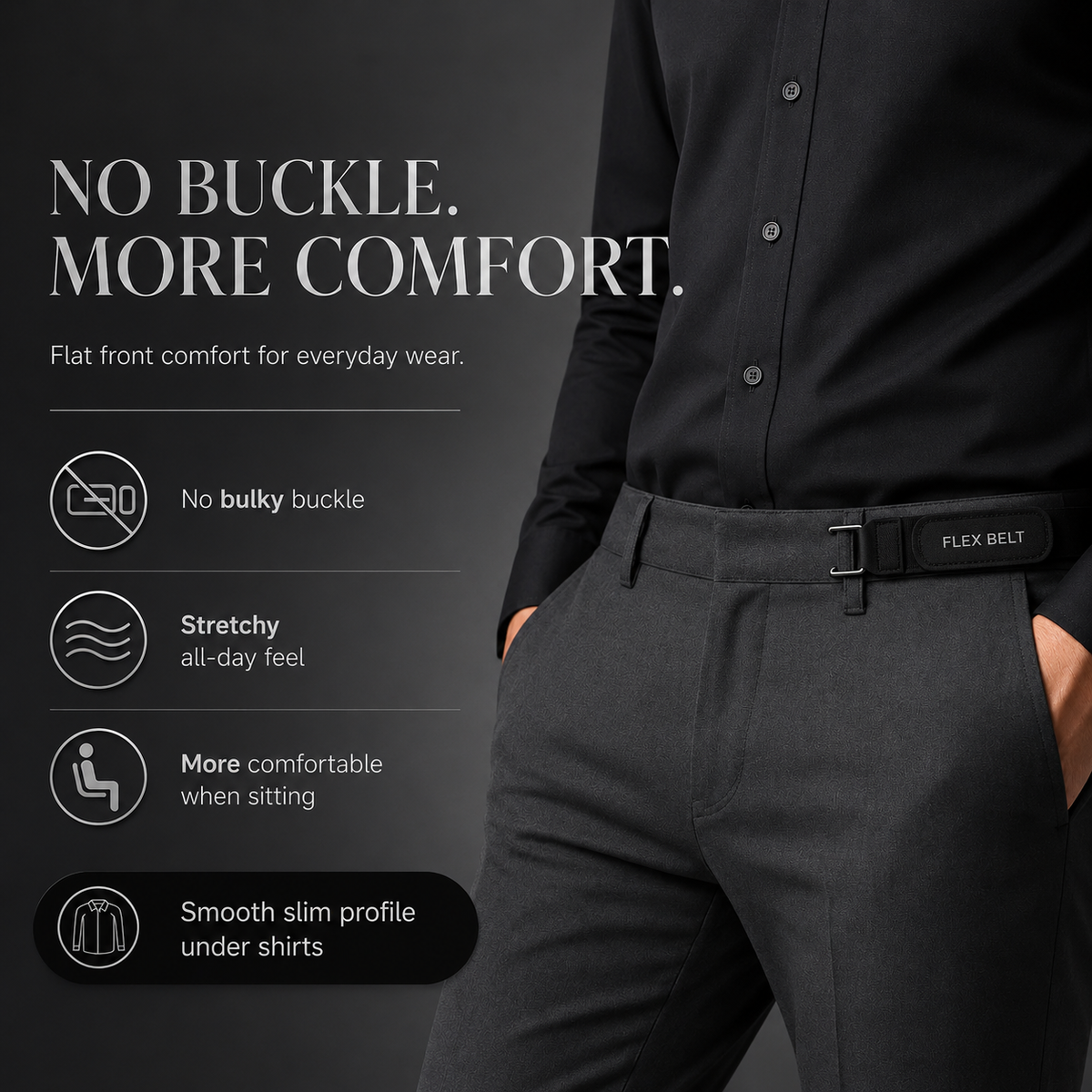 Flex Belt's BuckleLess Belt (Pack Of 2)