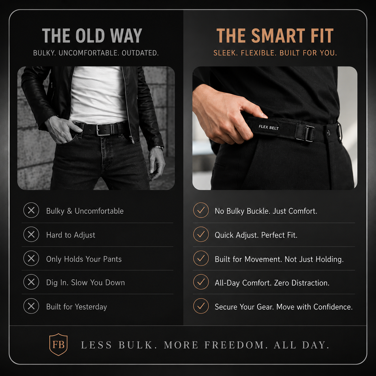 Flex Belt's BuckleLess Belt (Pack Of 2)