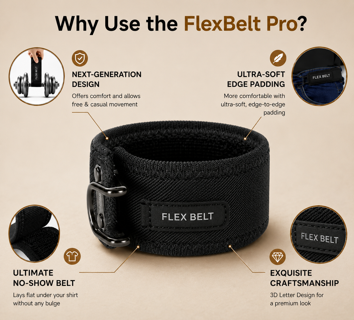 Flex Belt's BuckleLess Belt (Pack Of 2)