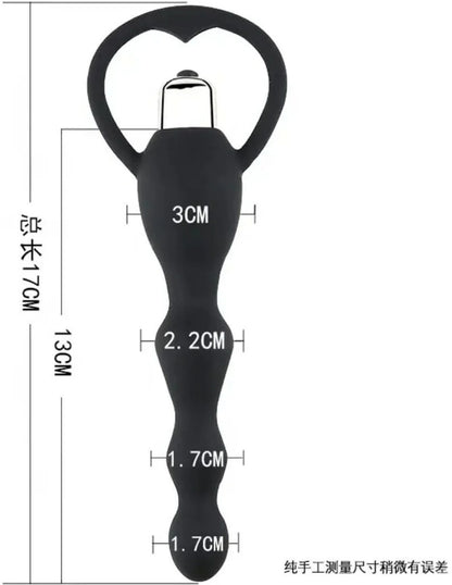 USB Rechargeable Silicone Vibrating Bead Massager – Multi-Speed Personal Wellness Device, Waterproof & Portable