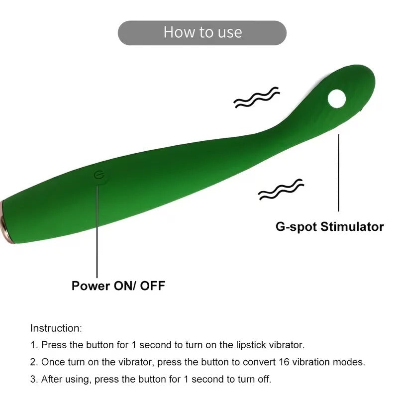 USB Rechargeable Curved Silicone Personal Massager – 10 Vibration Modes, Ergonomic Design, Waterproof & Portable