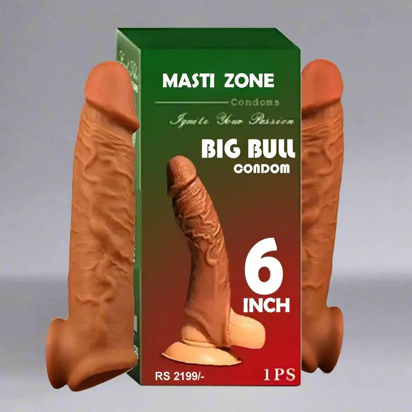 Big Bull Textured Condom 6 Inch