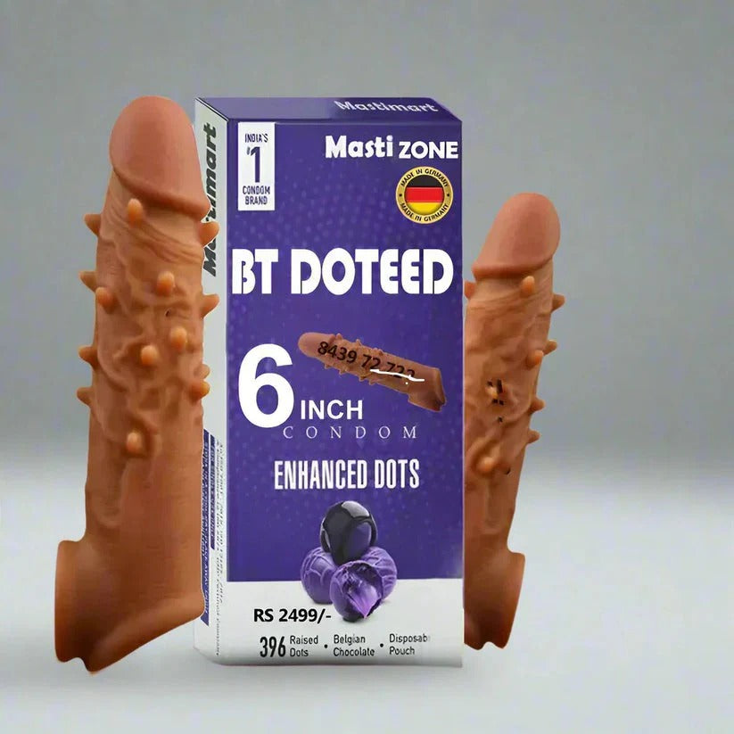Long Lasting Textured Pleasure Condom 6 inch