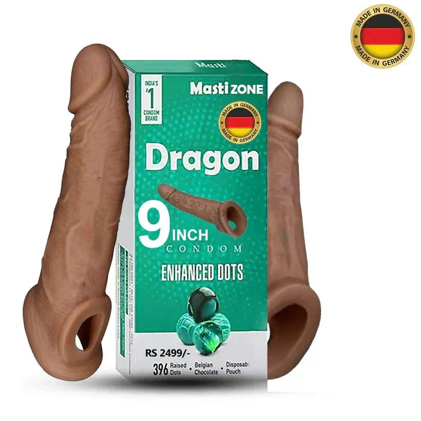 Real Feel Reusable Extension Condom 9 inch