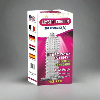 Transparent Studded Pleasure Condom Sleeve