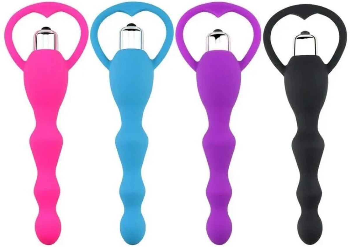 USB Rechargeable Silicone Vibrating Bead Massager – Multi-Speed Personal Wellness Device, Waterproof & Portable