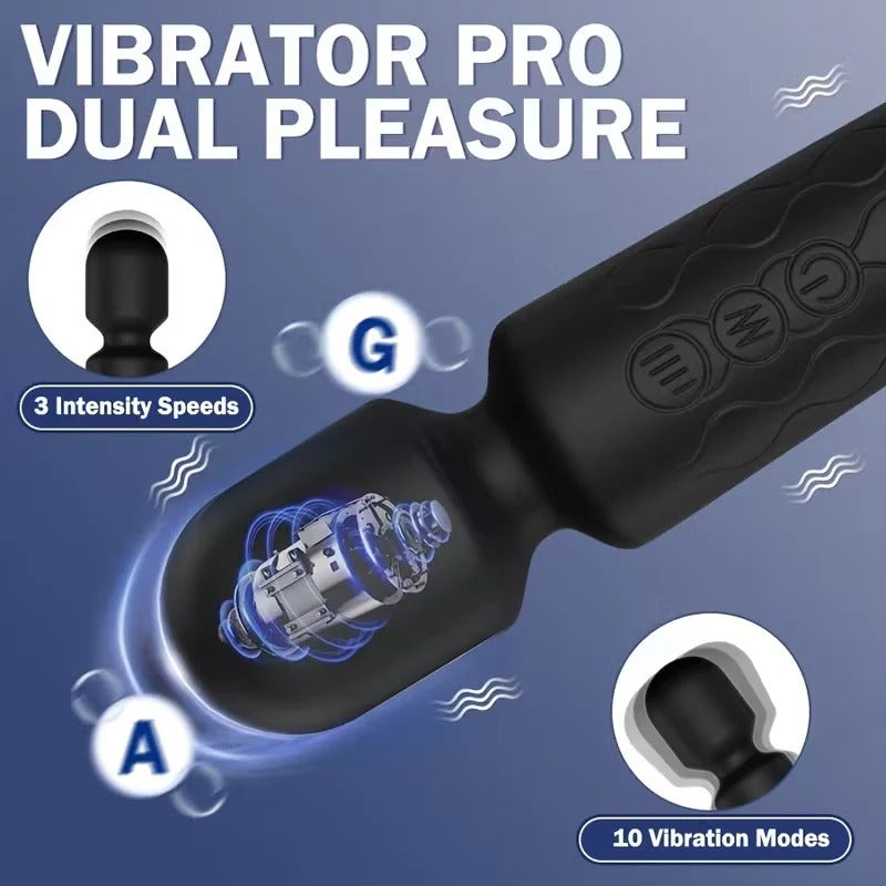USB Rechargeable Wand Personal Massager – 20 Vibration Modes, 8 Speed Levels, Waterproof Silicone Body Massager for Full-Body Relaxation Regular price