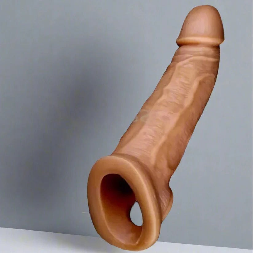 Real Feel Reusable Extension Condom 9 inch