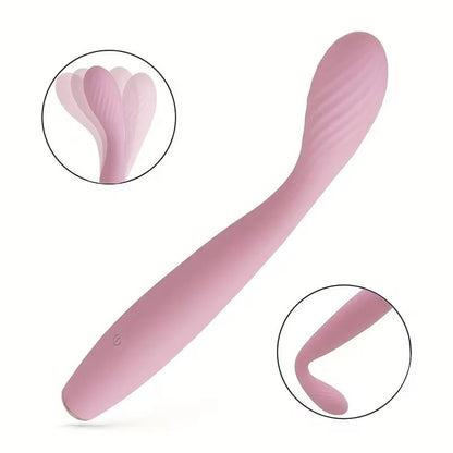 USB Rechargeable Curved Silicone Personal Massager – 10 Vibration Modes, Ergonomic Design, Waterproof & Portable