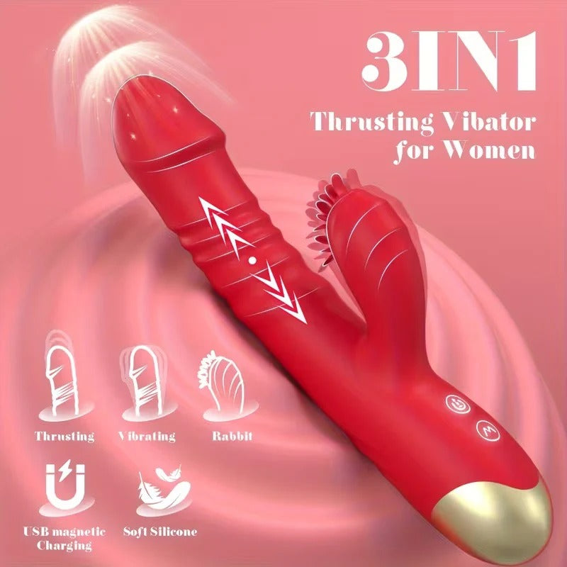 3-in-1 USB Rechargeable Personal Massager – 10 Vibration Modes, Dual-Stimulation Design, Waterproof Silicone Wellness Device Regular priceRs. 1,599.00 Sale priceRs. 3,299.00 SAV